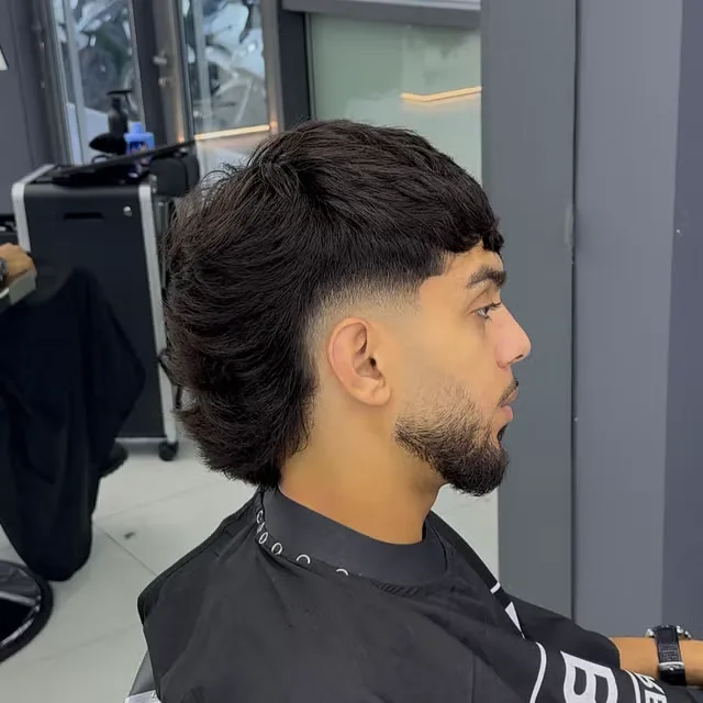 Modern mullet and skin fade by Abde
